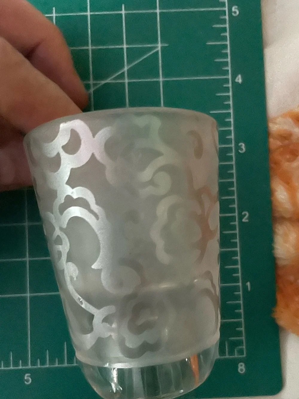 Lennox Heiress Frosted Silver Floral Glass Votive Candle Holder - Home Accents